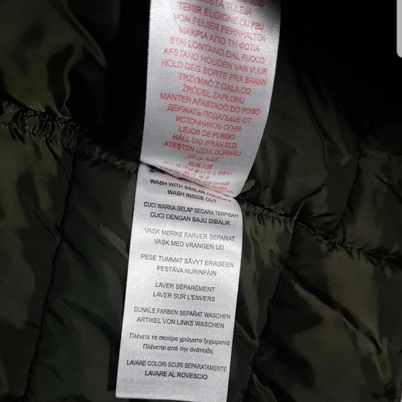 U.S. POLO ASSN | Army Green Camouflage Zip-up & Buttoned Size Small Hooded Coat - Picture 6 of 16